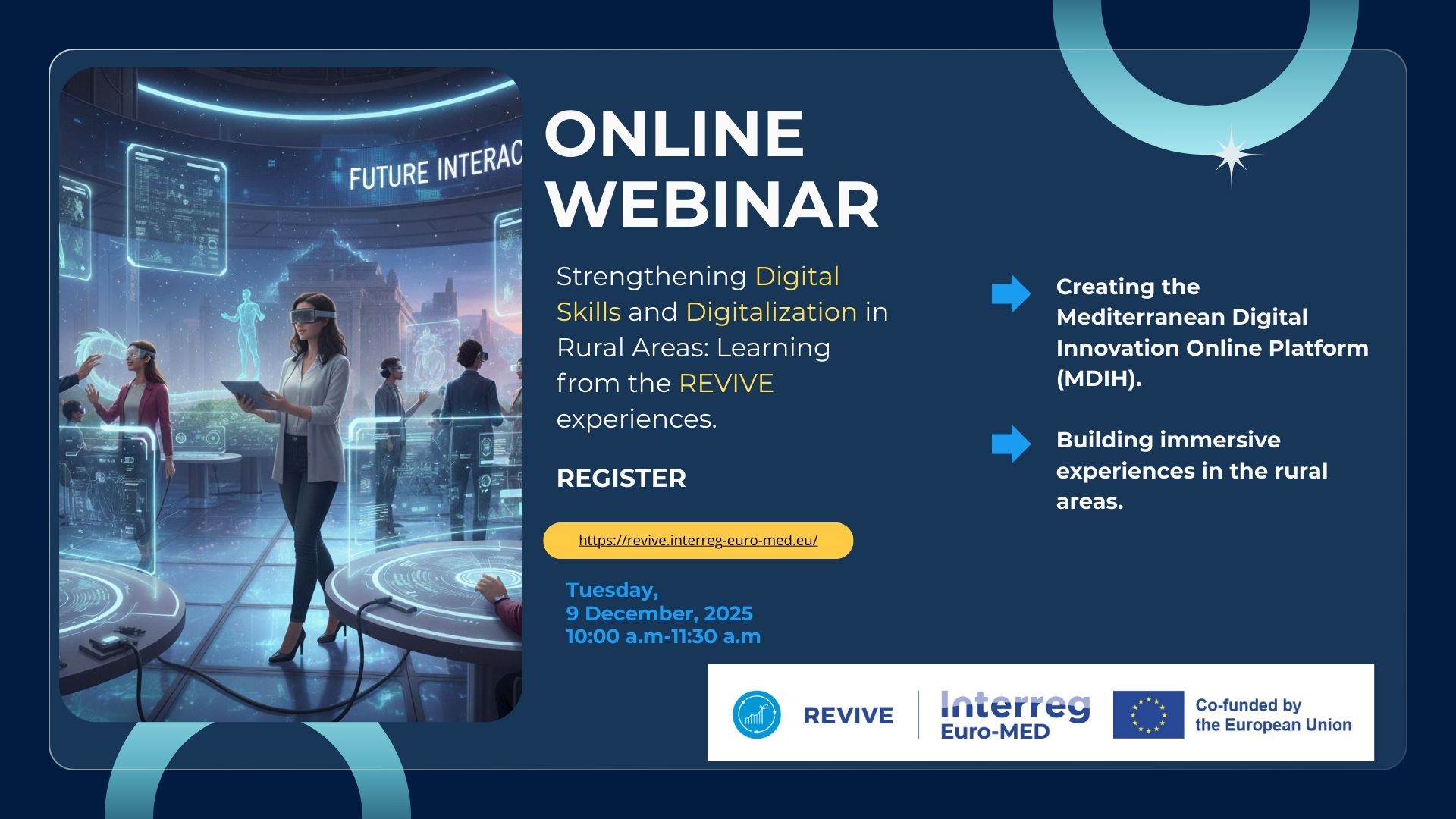 Online Webinar Strengthening Digital Skills and Digitalization in Rural Areas:  Learning from the REVIVE experiences