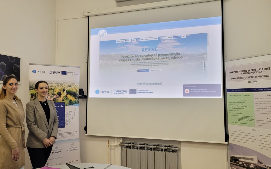 Presentation of the REVIVE Istria web platform at the Institute of Agriculture and Tourism